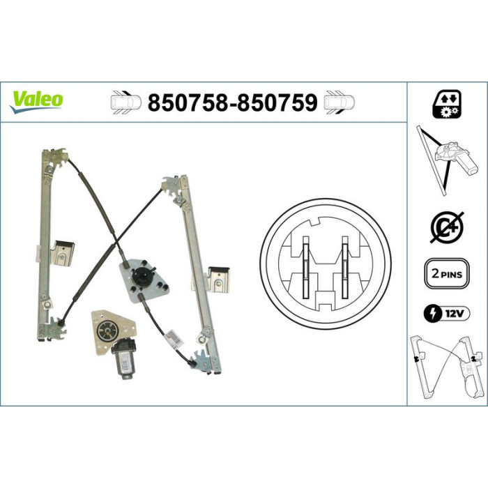VALEO 850758 Fensterheber VALEO 850758 Fensterheber
