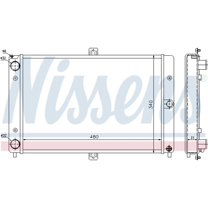 Nissens Wasserkühler PKW 62351 Nissens Wasserkühler PKW 62351