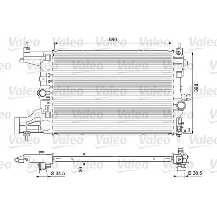 Valeo Motorkühler 701723 Valeo Motorkühler 701723