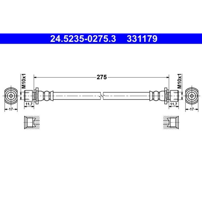 ATE Bremsschlauch 24.5235-0275.3 ATE Bremsschlauch 24.5235-0275.3