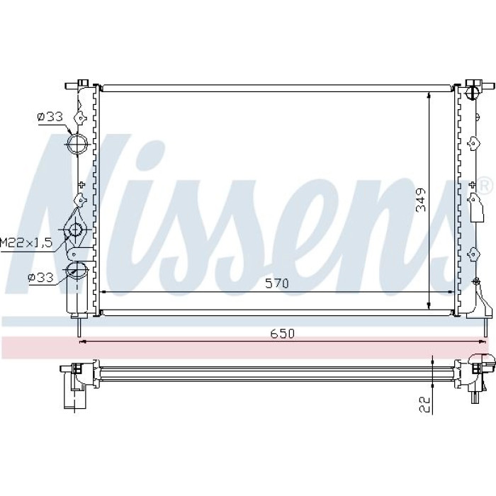 Nissens Wasserkühler PKW 639391 Nissens Wasserkühler PKW 639391