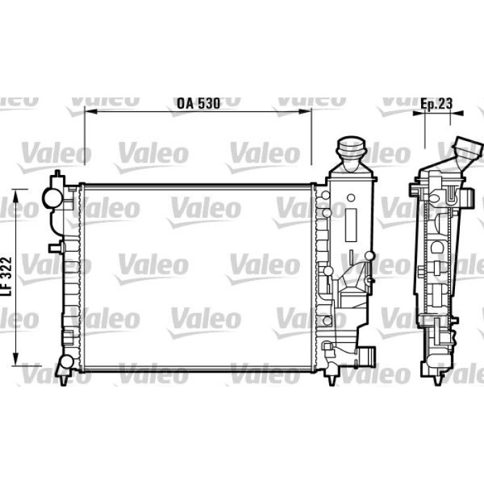 Valeo Motorkühler 732882 Valeo Motorkühler 732882
