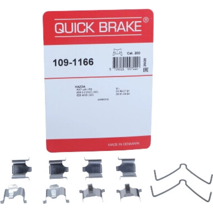 Quick Brake Montagesatz für Bremsbeläge 109-1166 Quick Brake Montagesatz für Bremsbeläge 109-1166
