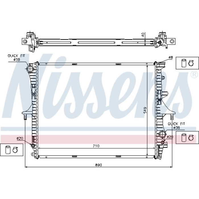 65276A Nissens Wasserkühler PKW 65276A 65276A Nissens Wasserkühler PKW 65276A