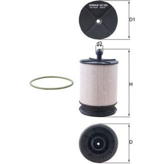 MAHLE Kraftstofffilter KX 569D MAHLE Kraftstofffilter KX 569D