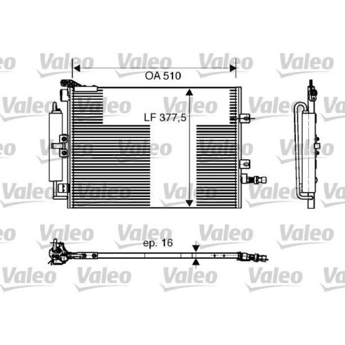 Valeo Klimakondensator 818165 Valeo Klimakondensator 818165