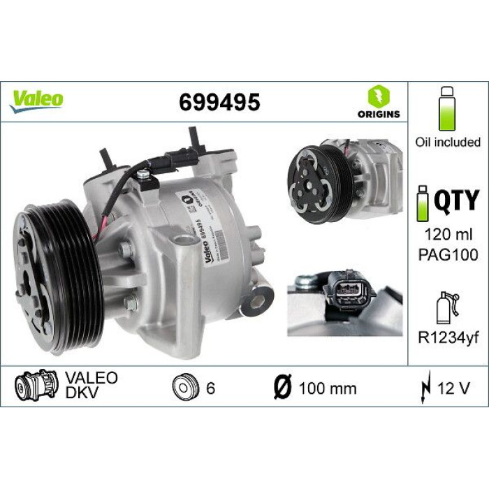 Valeo Klimakompressor 699495 Valeo Klimakompressor 699495