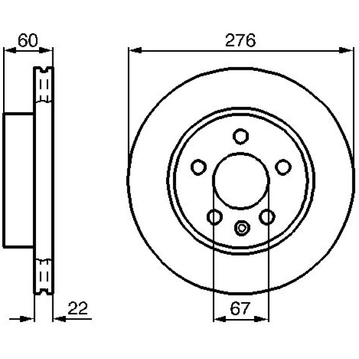 Bosch Bremsscheibe 0 986 479 B53 Bosch Bremsscheibe 0 986 479 B53
