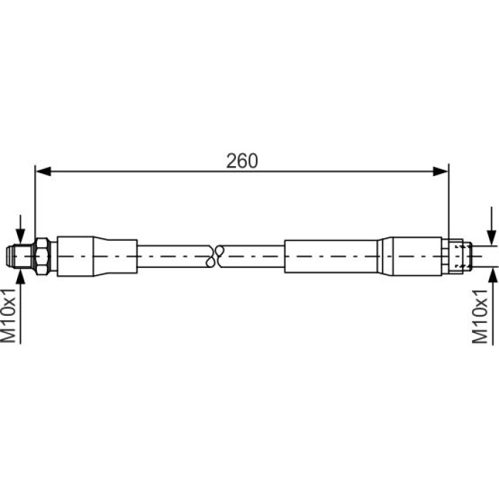 Bosch Bremsschlauch Vorderachse 1987476760 Bosch Bremsschlauch Vorderachse 1987476760