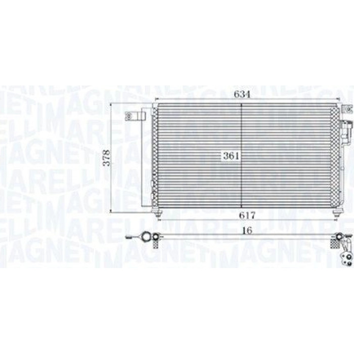 Magneti Marelli Klimakondensator 350203961000 Magneti Marelli Klimakondensator 350203961000