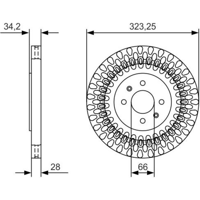 Bosch Bremsscheibe 0 986 479 A90 Bosch Bremsscheibe 0 986 479 A90