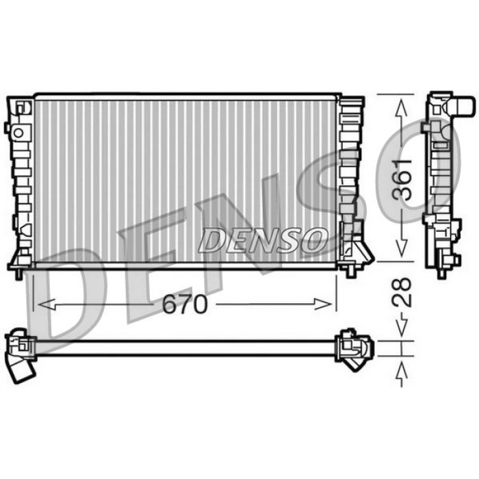 Denso Motorkühler DRM07020 Denso Motorkühler DRM07020