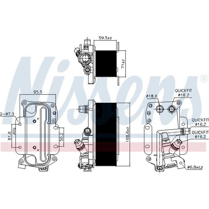 Nissens Ölkühler PKW 90936 Nissens Ölkühler PKW 90936