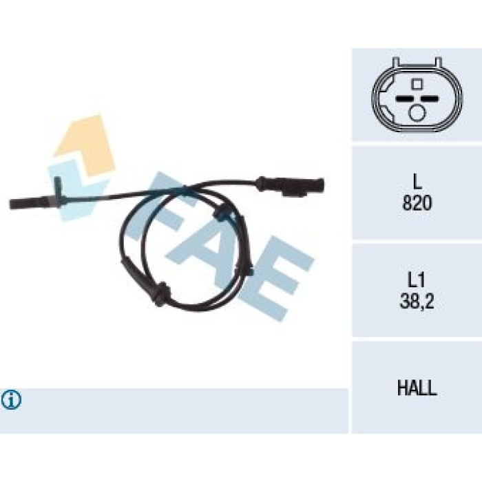 FAE Sensor, Raddrehzahl 78050 FAE Sensor, Raddrehzahl 78050