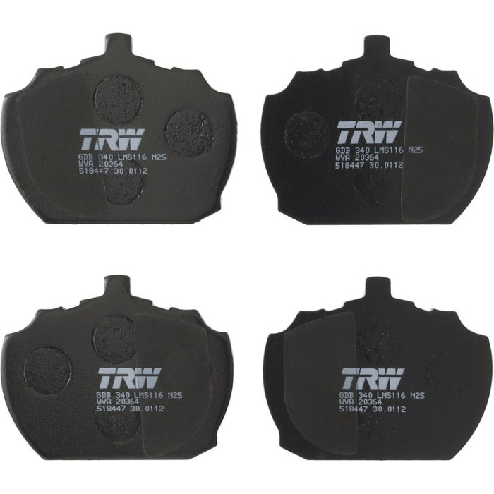 TRW Bremsbeläge Vorderachse GDB340 TRW Bremsbeläge Vorderachse GDB340