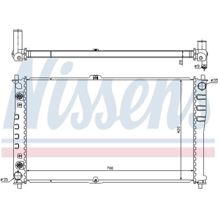 Nissens Wasserkühler PKW 66619 Nissens Wasserkühler PKW 66619