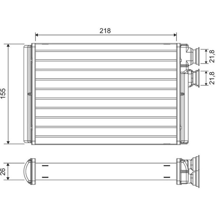 Valeo Wärmetauscher 811576 Valeo Wärmetauscher 811576