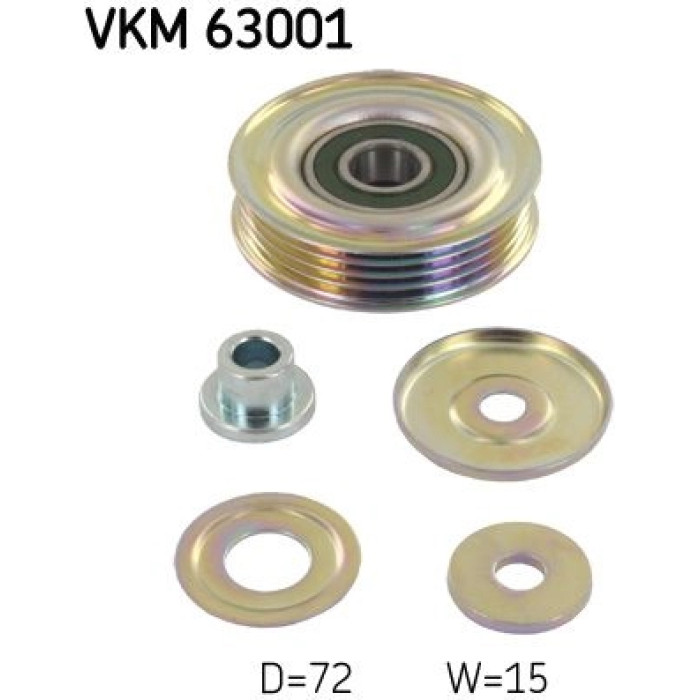 SKF Keilrippenriemen-Umlenkrolle VKM 63001 SKF Keilrippenriemen-Umlenkrolle VKM 63001