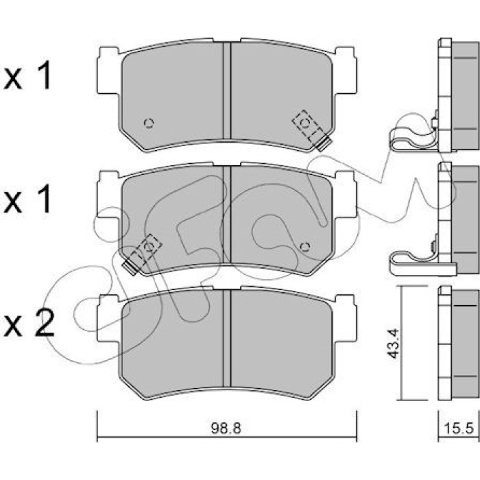 CIFAM Bremsbelagsatz, Scheibenbremse 822-519-0 CIFAM Bremsbelagsatz, Scheibenbremse 822-519-0