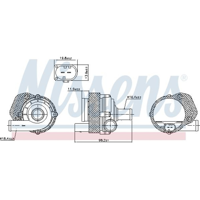 Nissens Umwälzpumpe Standheizung 831065 Nissens Umwälzpumpe Standheizung 831065