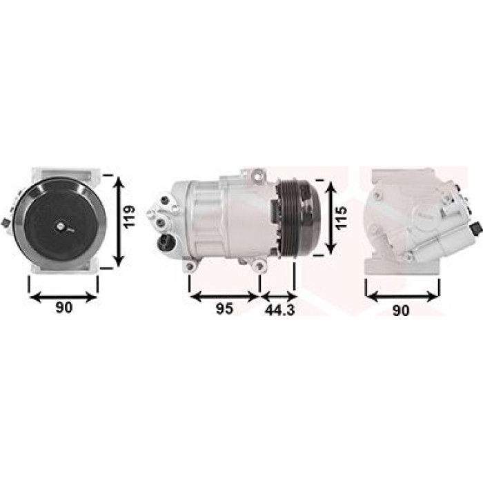 1700K330 Van Wezel Klimakompressor 1700K330 1700K330 Van Wezel Klimakompressor 1700K330