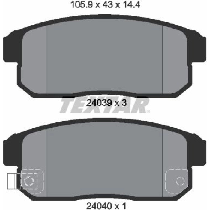 Textar Bremsbelagsatz 2403901 Textar Bremsbelagsatz 2403901