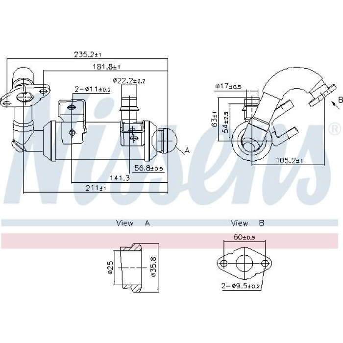 Nissens AGR-Kühler 989405 Nissens AGR-Kühler 989405