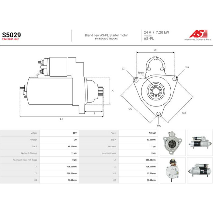S5029 AS-PL Anlasser (Starter) S5029