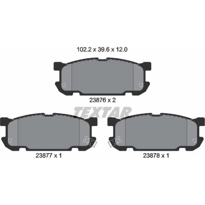 Textar Bremsbelagsatz 2387601 Textar Bremsbelagsatz 2387601