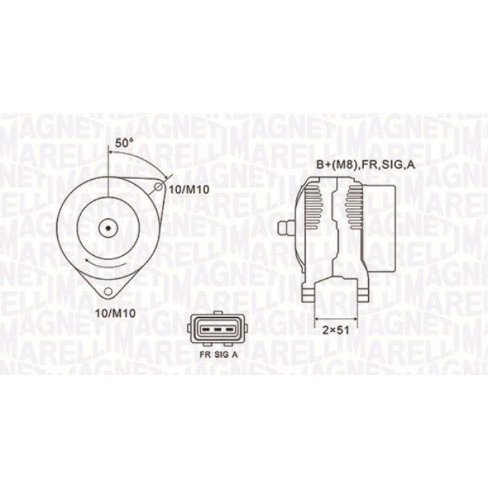 Magneti Marelli Lichtmaschine 063731941010 Magneti Marelli Lichtmaschine 063731941010