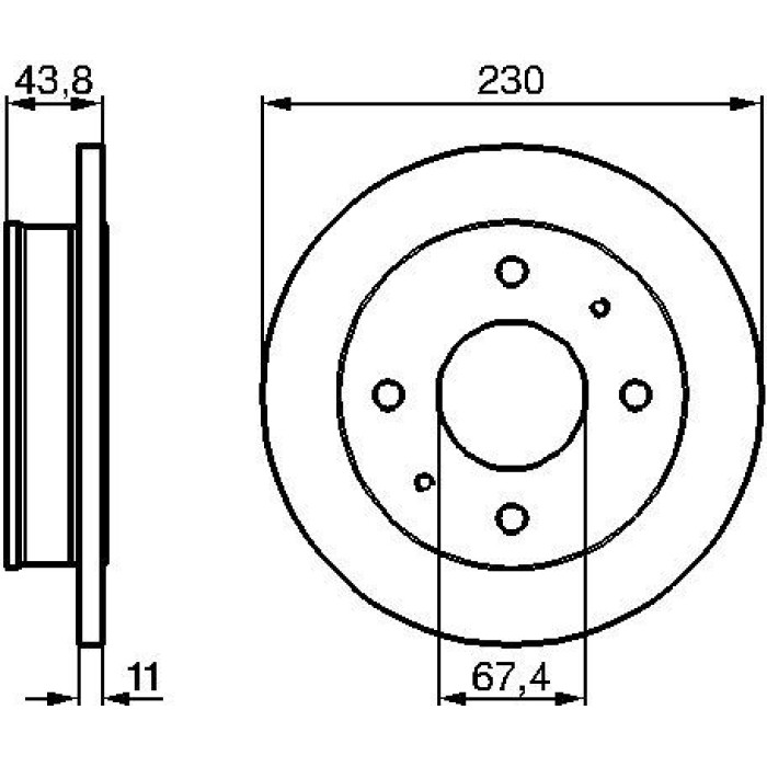 Bosch Bremsscheibe Vorderachse 0 986 478 727 Bosch Bremsscheibe Vorderachse 0 986 478 727