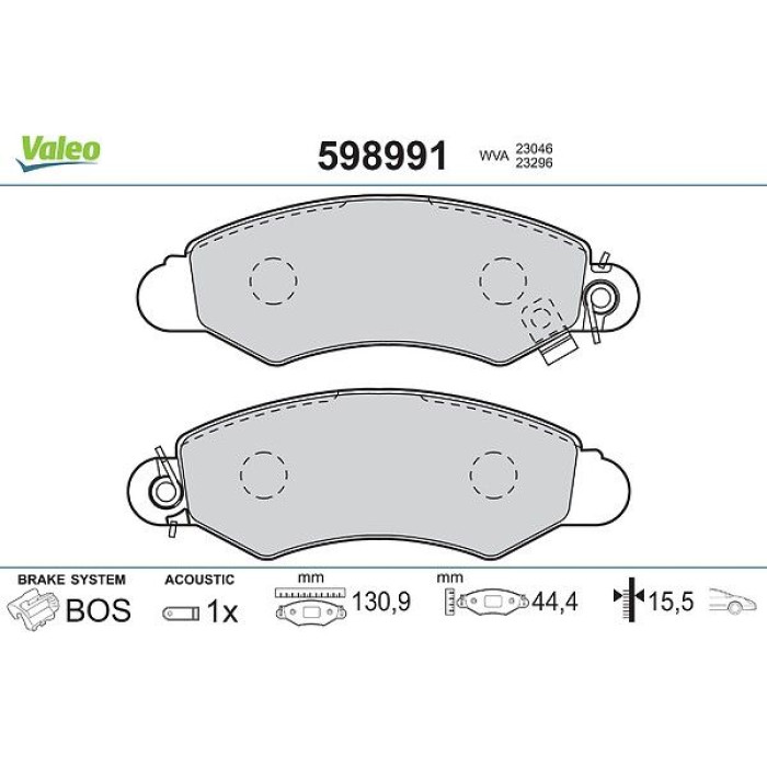Valeo Bremsbelagsatz 598991