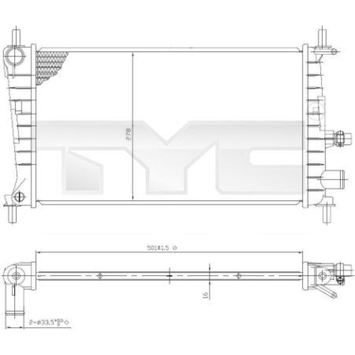 TYC Motorkühler 710-0026 TYC Motorkühler 710-0026