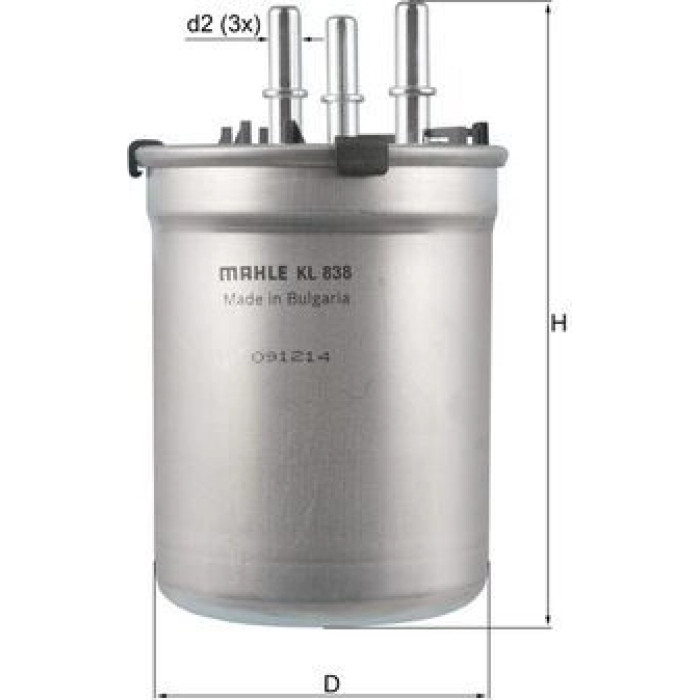MAHLE Kraftstofffilter KL 838 MAHLE Kraftstofffilter KL 838