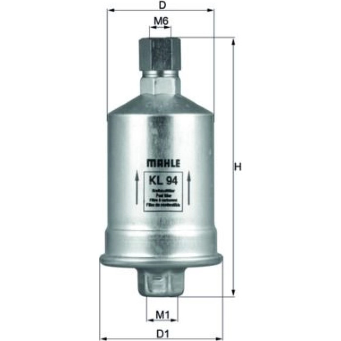 KL 94 MAHLE Kraftstofffilter KL 94, Leitungsfilter, Höhe 133 mm – u. a. für Fiat Uno (146_, 158_), Alfa Romeo 33 (907_), 33 Sportwagon (907_) – OE Nummer 0060537455 - l KL 94 MAHLE Kraftstofffilter KL 94, Leitungsfilter, Höhe 133 mm – u. a. für Fiat Uno (146_, 158_), Alfa Romeo 33 (907_), 33 Sportwagon (907_) – OE Nummer 0060537455 - l