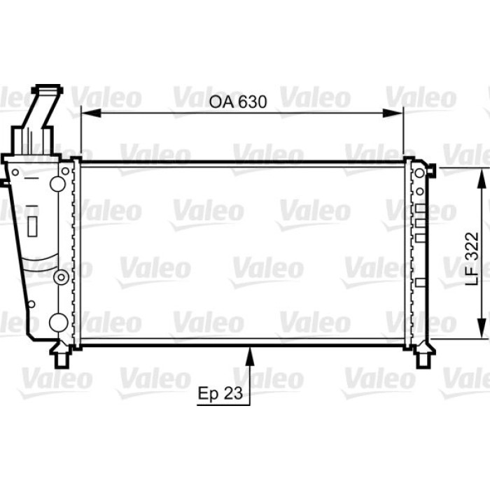 Valeo Motorkühler 734221 Valeo Motorkühler 734221