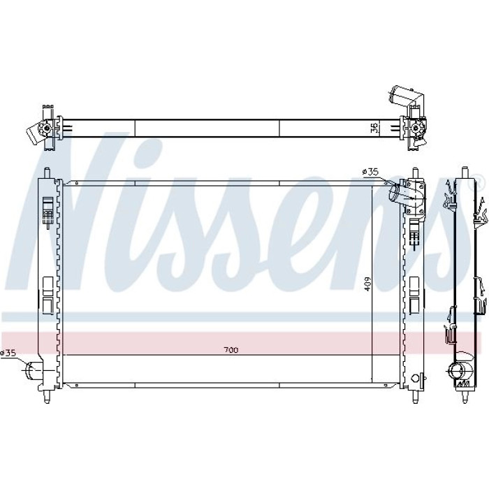 Nissens Wasserkühler PKW 628969 Nissens Wasserkühler PKW 628969