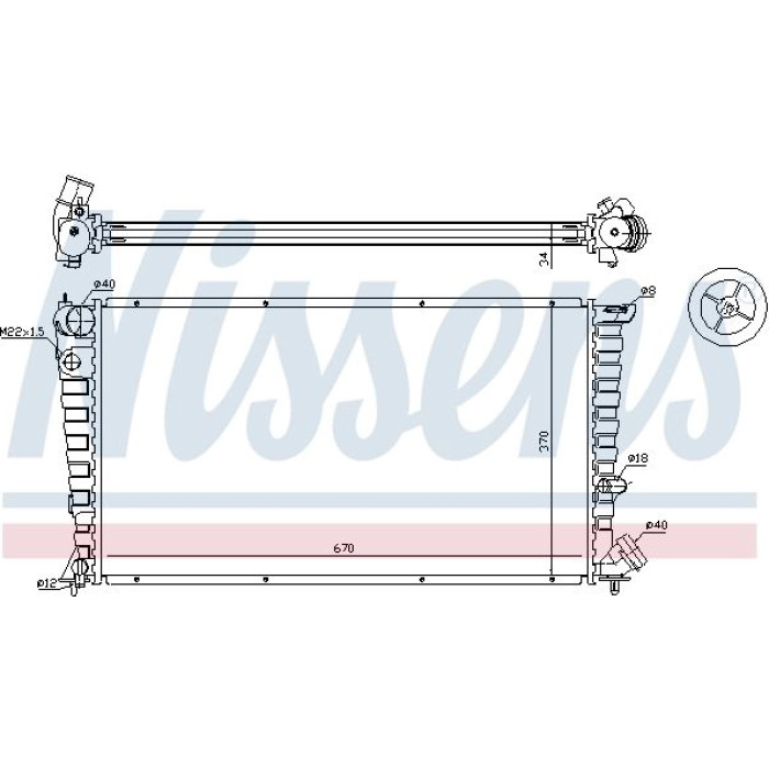 Nissens Wasserkühler PKW 63508 Nissens Wasserkühler PKW 63508