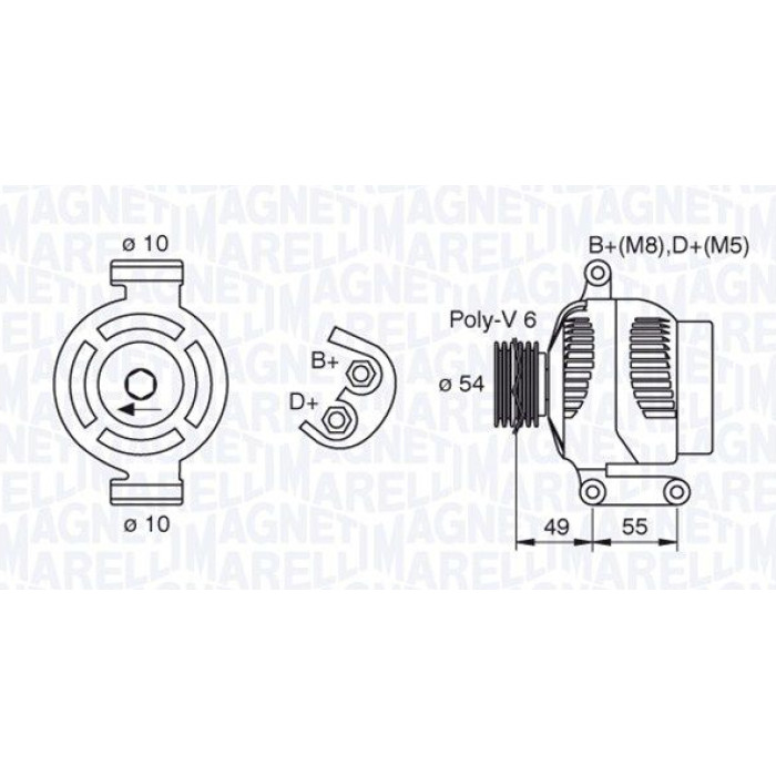 Magneti Marelli Lichtmaschine 063377494010 Magneti Marelli Lichtmaschine 063377494010