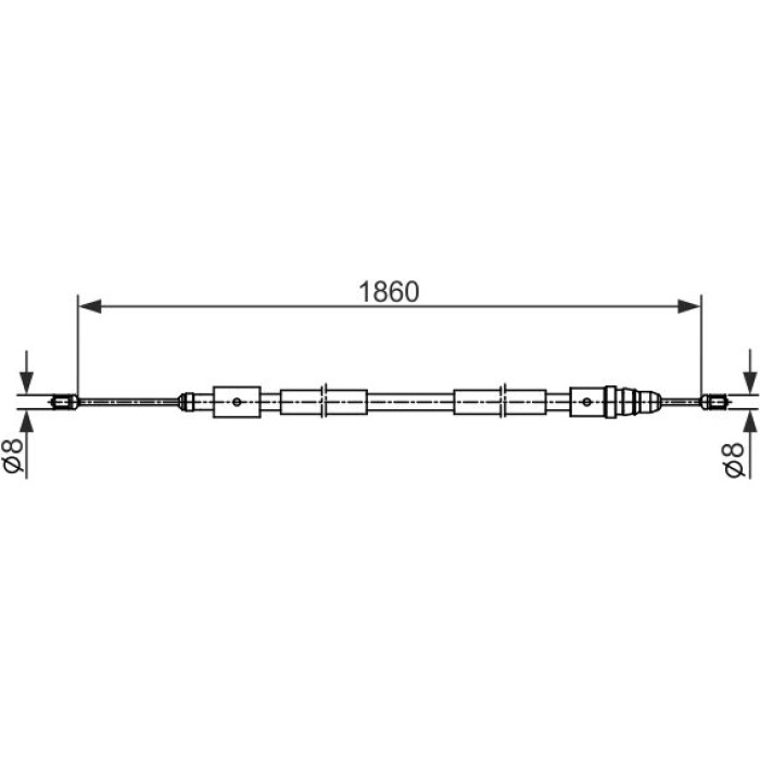 Bosch Handbremsseil 1987482540 Bosch Handbremsseil 1987482540