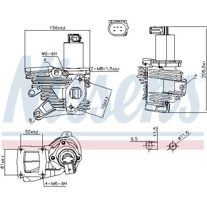 Nissens AGR-Ventil 98189 Nissens AGR-Ventil 98189