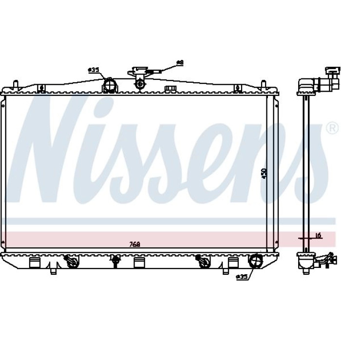 Nissens Wasserkühler PKW 646836