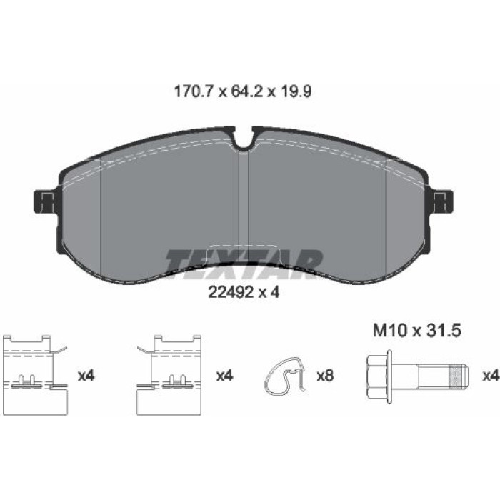 Textar Bremsbelagsatz 2249201