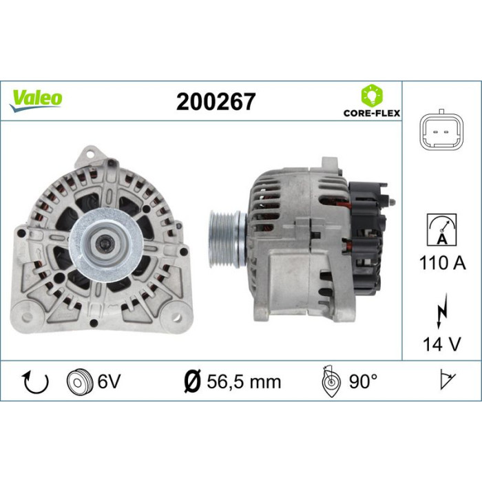 Valeo Lichtmaschine 200267 Valeo Lichtmaschine 200267
