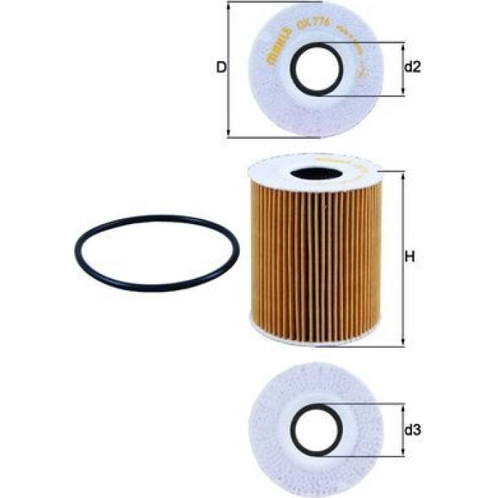 Mahle Original Ölfilter OX 776D Mahle Original Ölfilter OX 776D
