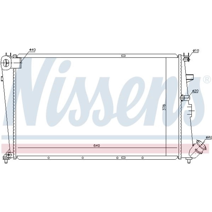 Nissens Wasserkühler PKW 61233 Nissens Wasserkühler PKW 61233