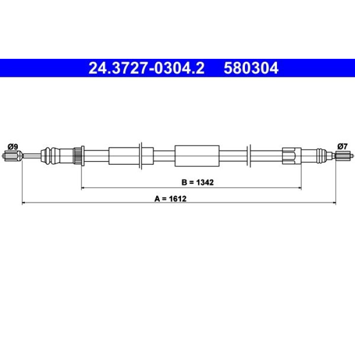 ATE Handbremsseil 24.3727-0304.2 ATE Handbremsseil 24.3727-0304.2