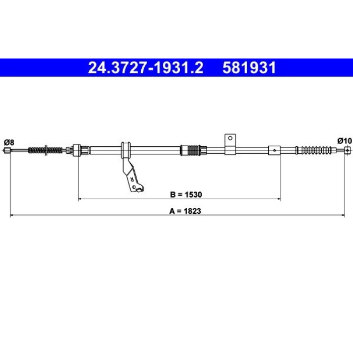 ATE Handbremsseil 24.3727-1931.2 ATE Handbremsseil 24.3727-1931.2