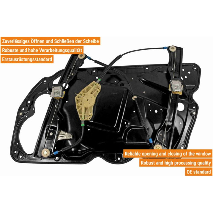 VAICO V10-9843 Fensterheber vorne links, elektrisch, für Linkslenker, ohne Motor, mit Trägerplatte VAICO V10-9843 Fensterheber vorne links, elektrisch, für Linkslenker, ohne Motor, mit Trägerplatte