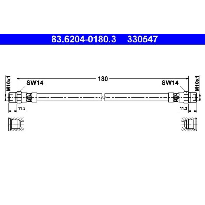 ATE Bremsschlauch 83.6204-0180.3